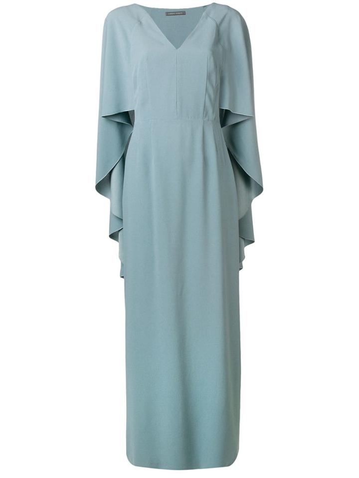 Alberta Ferretti Cape Dress - Blue