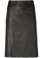 Joseph - Panelled Fitted Skirt - Women - Lamb Skin - 42, Black, Lamb Skin