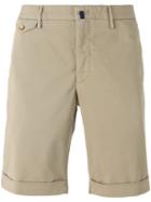 Incotex Flap Pocket Shorts, Men's, Size: 48, Nude/neutrals, Cotton/spandex/elastane