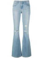 Current/elliott Busted Bell-bottomed Jeans - Blue