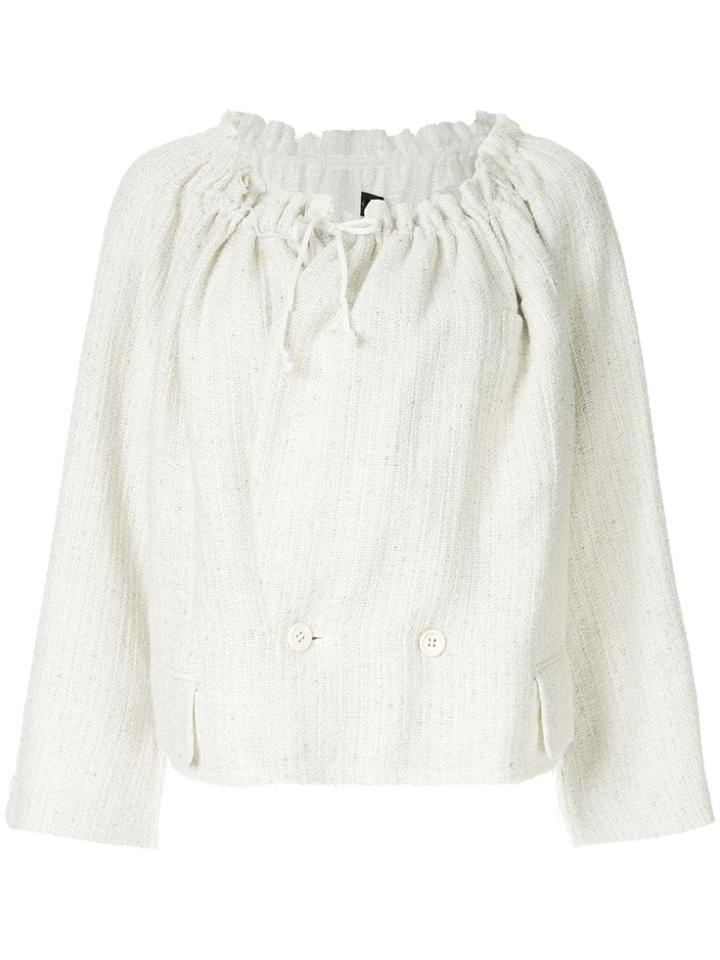 Comme Des Garçons Pre-owned Elasticated Neck Double Breasted Jacket -