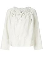 Comme Des Garçons Pre-owned Elasticated Neck Double Breasted Jacket -