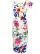 Le Petite Robe Di Chiara Boni Floral Print Midi Dress - White