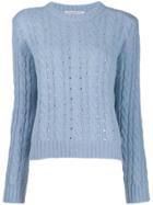 Philosophy Di Lorenzo Serafini Embellished Knit Jumper - Blue