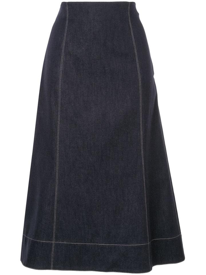 Des Prés High-waisted Denim Skirt - Blue