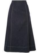 Des Prés High-waisted Denim Skirt - Blue