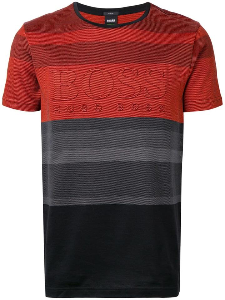Boss Hugo Boss Logo Colour-block T-shirt - Orange