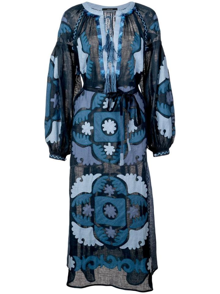 Vita Kin Scarab Midi Dress - Blue
