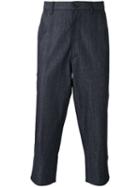 Comme Des Garçons Shirt Boys Cropped Trousers, Men's, Size: Large, Blue, Cotton