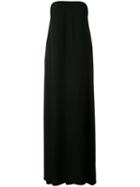 Cédric Charlier Strapless Long Dress, Women's, Size: 44, Black, Rayon/polyamide/spandex/elastane