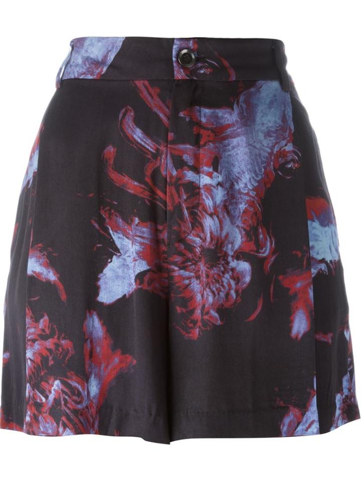 Diesel Koi Print Shorts, Women's, Size: 29, Black, Viscose