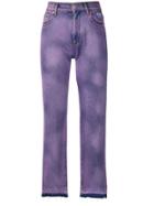 Msgm Faded Patch Jeans - Purple