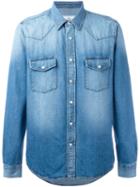 Ami Alexandre Mattiussi Denim Shirt, Men's, Size: 39, Blue, Cotton