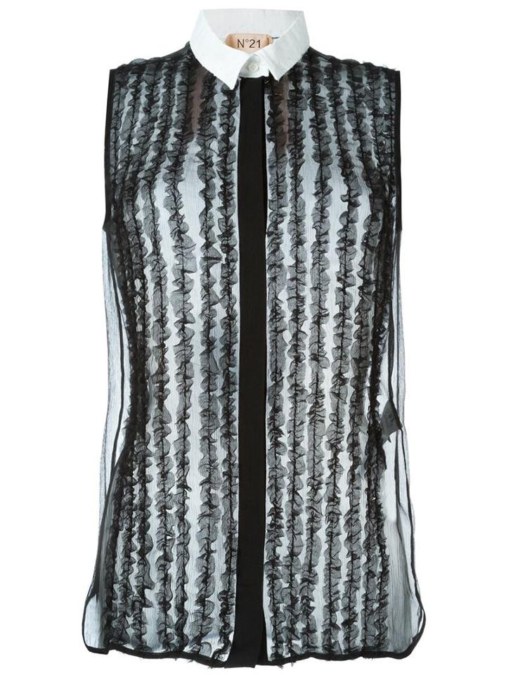 No21 Sheer Ruffled Shirt