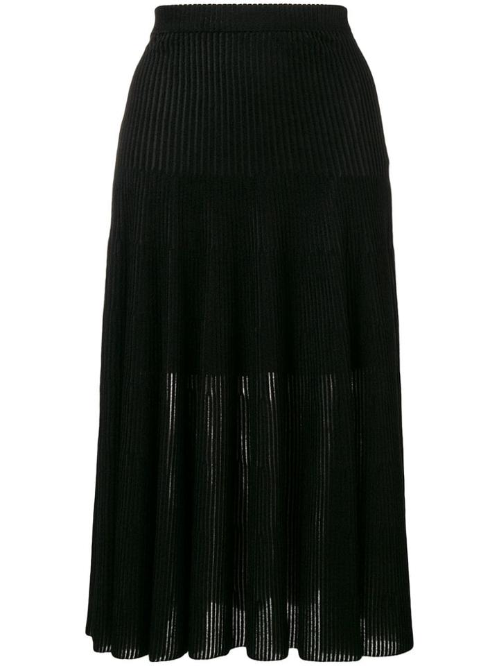 Givenchy Ribbed Mid-length Skirt - Black