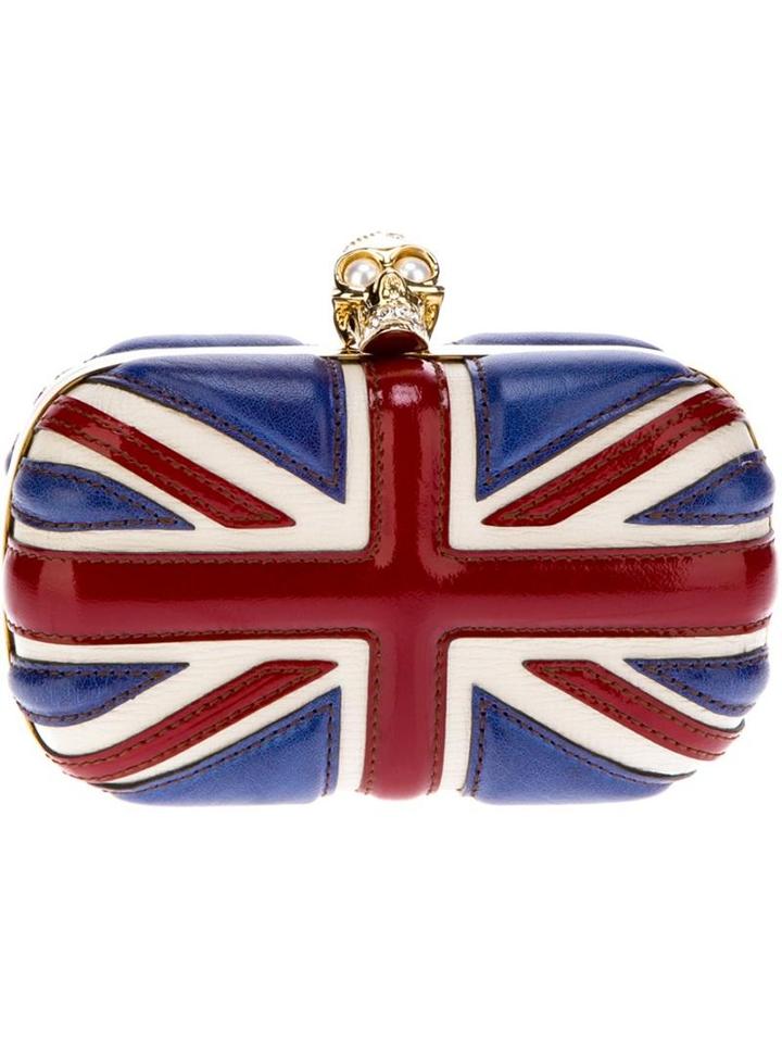 Alexander Mcqueen 'britannia Skull' Box Clutch