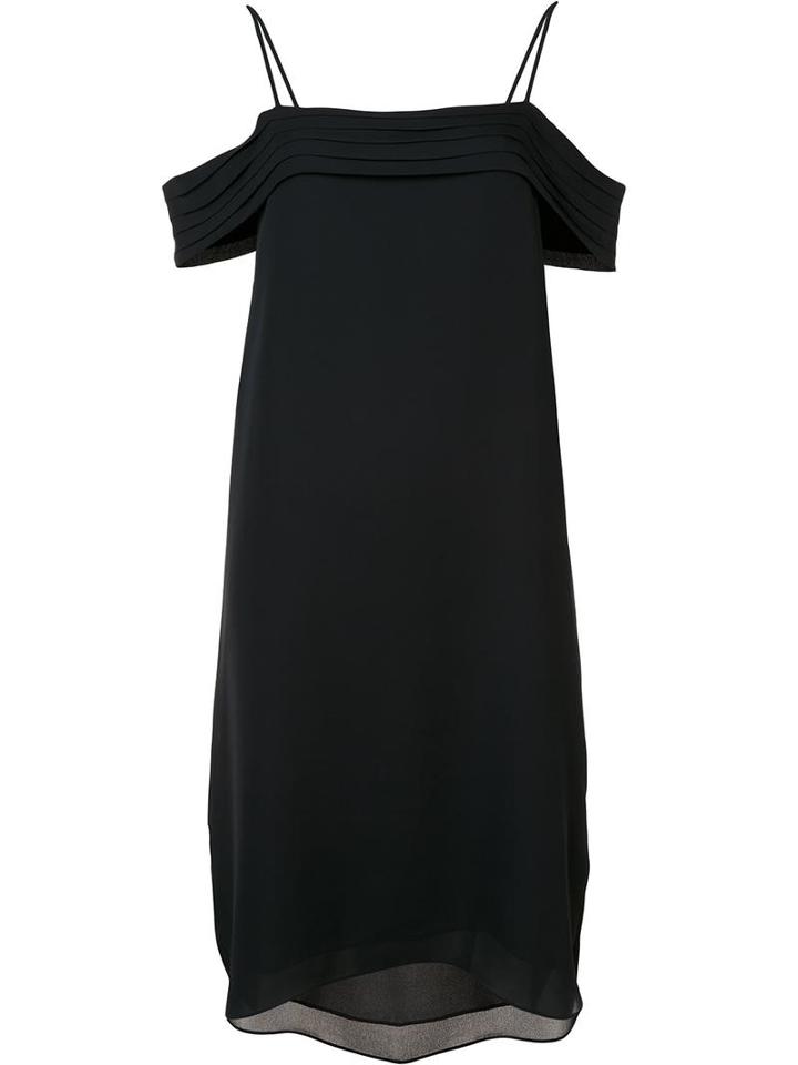 T By Alexander Wang Cold Shoulder Dress, Women's, Size: 2, Black, Silk