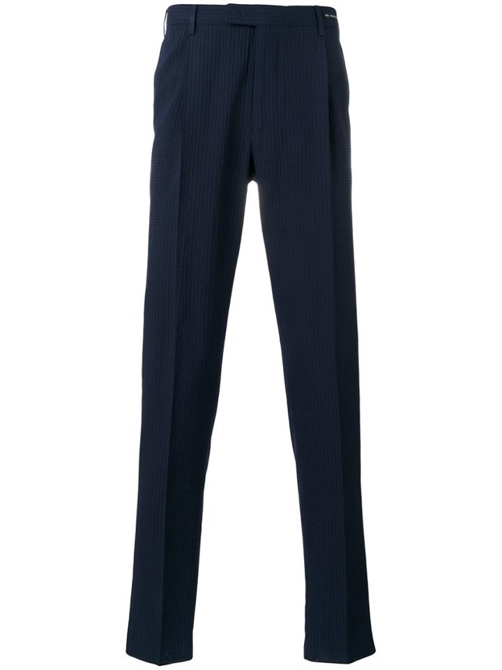 Pt01 Seersucker Trousers - Blue