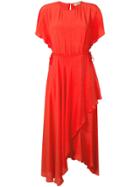 Twin-set Ruffled Midi Dress - Red