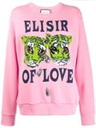 Gucci Printed Tigers Sweatshirt - Pink