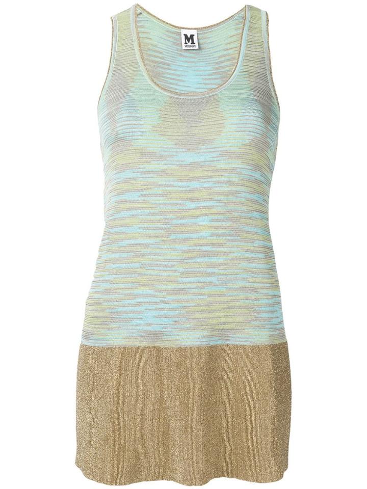M Missoni Long Sleeveless Tank Top - Blue