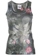 Twin-set - Floral Print Tank Top - Women - Cotton/spandex/elastane - Xs, Cotton/spandex/elastane