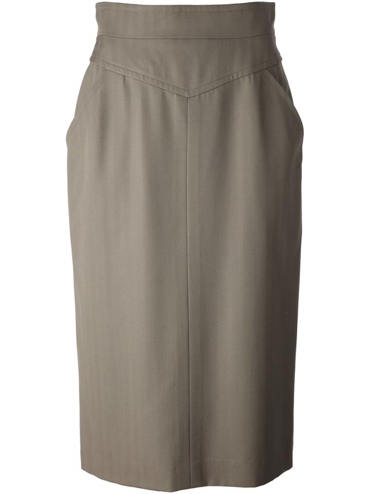 Christian Dior Vintage Midi Skirt - Green