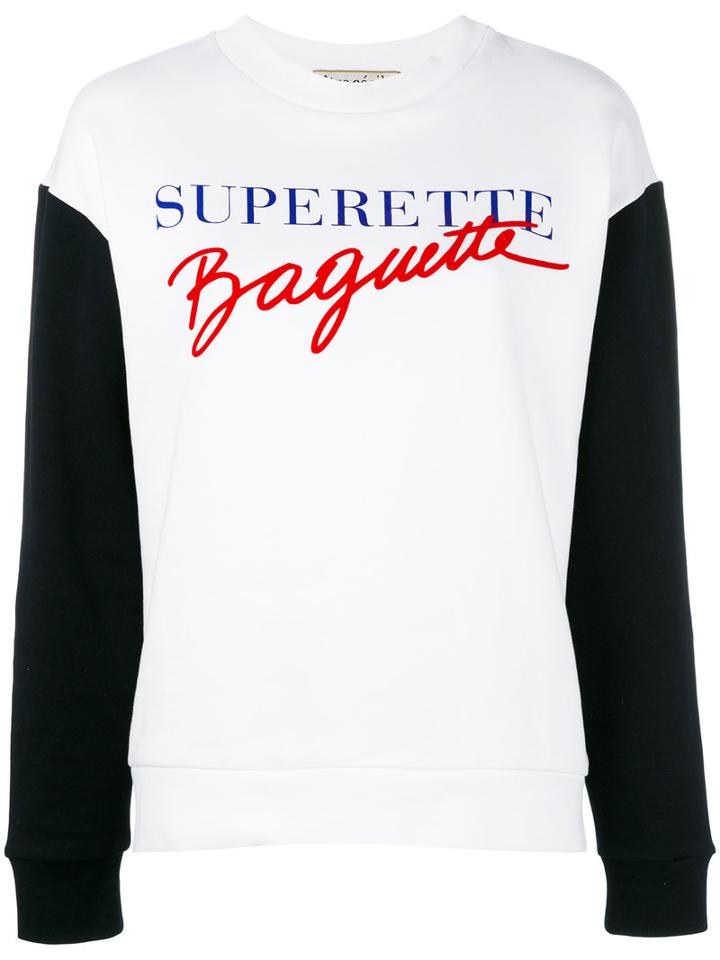Être Cécile Supertte Baguette Sweatshirt, Women's, Size: Medium, White, Cotton