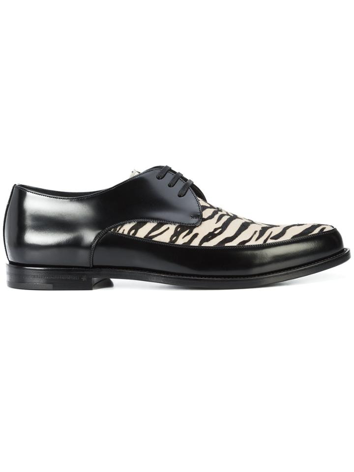Saint Laurent Alistair 15 Tiger Derby Shoes - Black