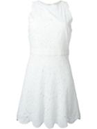 Michael Michael Kors Embroidered Dress, Women's, Size: 8, White, Cotton