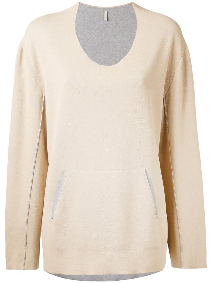 Boboutic - Oversized Sweater - Women - Cotton/polyamide - S, Nude/neutrals, Cotton/polyamide