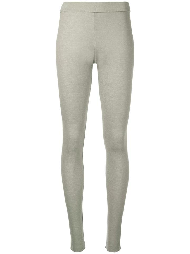 Muller Of Yoshiokubo Ribbed Knitted Leggings - Green