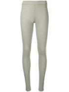 Muller Of Yoshiokubo Ribbed Knitted Leggings - Green