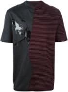 Lanvin Split Pattern T-shirt, Men's, Size: Medium, Grey, Cotton