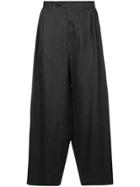 Sartorial Monk High Waisted Loose Fit Trousers - Grey