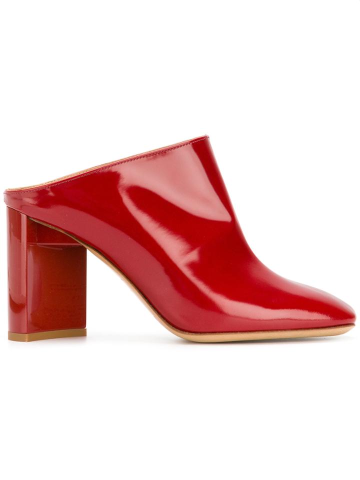 Maison Margiela Chunky Heel Mules - Red