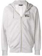 Ron Dorff Slogan Print Zipped Hoodie - Grey