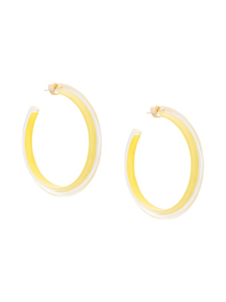 Alison Lou Large Jelly Hoop Earrings - Yellow