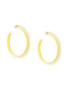 Alison Lou Large Jelly Hoop Earrings - Yellow