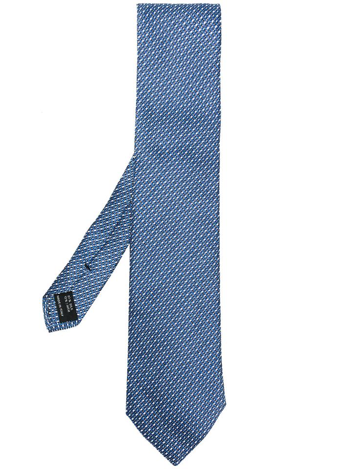 Tom Ford Woven Patterned Tie - Blue