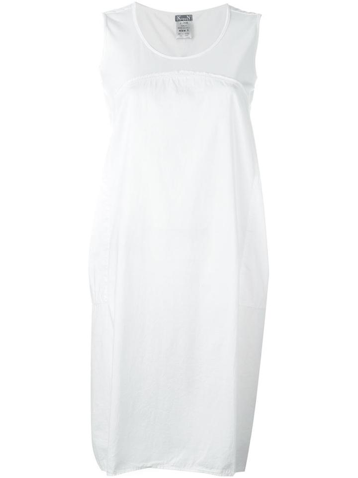 Kristensen Du Nord Curved Hem Dress, Women's, Size: 3, White, Cotton/spandex/elastane