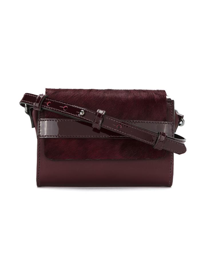 Tufi Duek Fur Trim Shoulder Bag - Red
