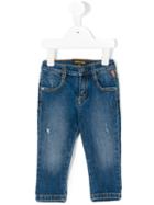 Roberto Cavalli Kids - Distressed Effect Jeans - Kids - Cotton/polyester/spandex/elastane - 24 Mth, Blue