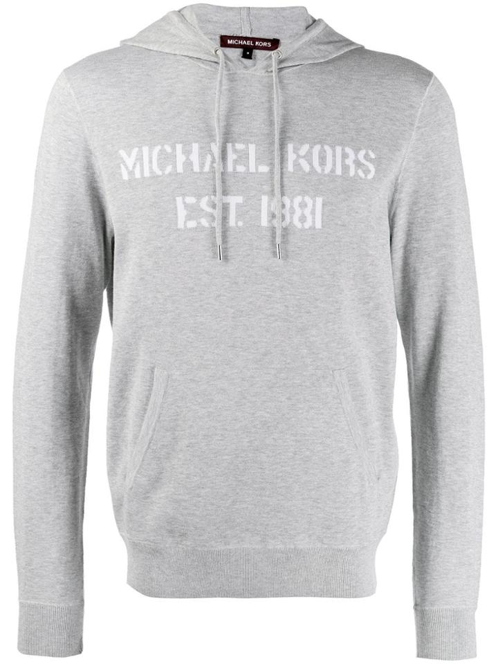 Michael Michael Kors Kangaroo Pocket Hoodie - Grey