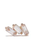 Kismet By Milka 14kt Rose Gold Three Diamond Baguette Piercing Stud