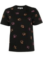 Mcq Alexander Mcqueen Embroidered Swallow T-shirt - Black