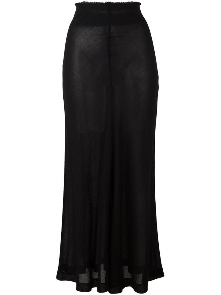 Comme Des Garçons Vintage Sheer Flared Maxi Skirt