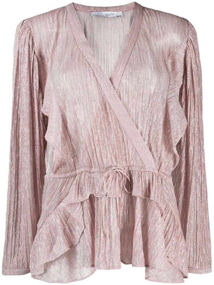 Iro Wrap Front Blouse - Pink