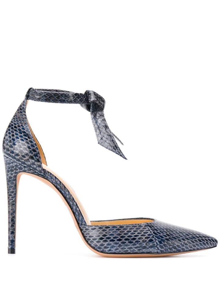 Alexandre Birman Knotted Ankle Strap Pumps - Blue