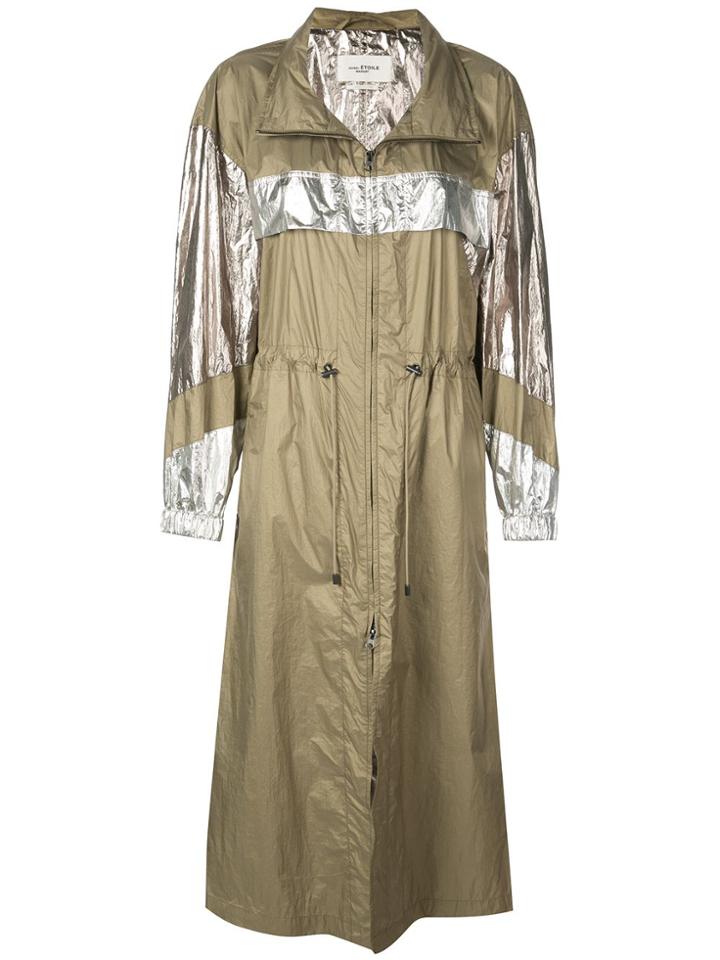 Isabel Marant Étoile Metallic Trench Raincoat - Gold